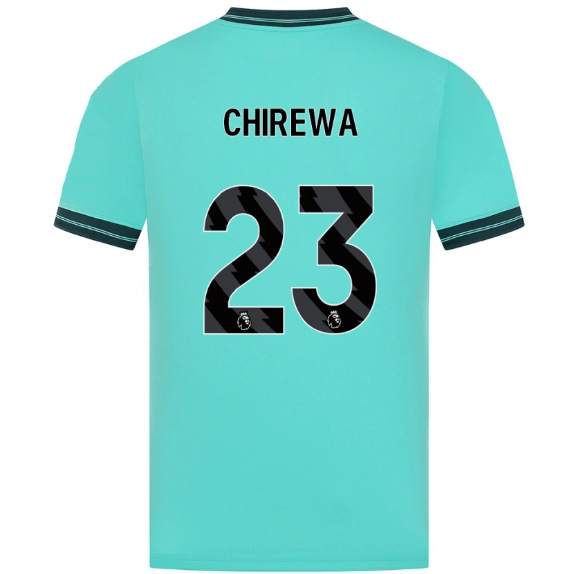 Danxen Mulher Camisola Tawanda Chirewa #23 Azul Celeste Verde Alternativa 2025/26 Camisa