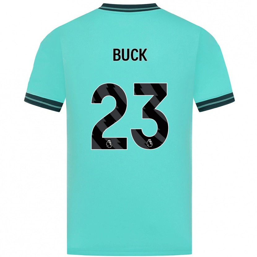 Danxen Mulher Camisola Alex Buck #23 Azul Celeste Verde Alternativa 2025/26 Camisa