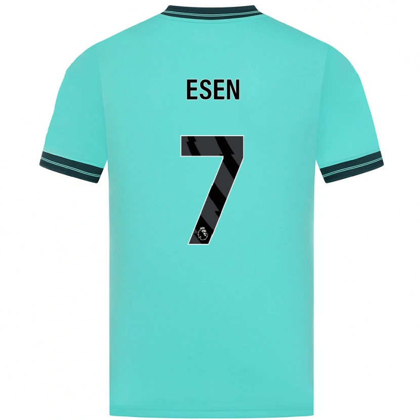 Danxen Mulher Camisola Josh Esen #7 Azul Celeste Verde Alternativa 2025/26 Camisa