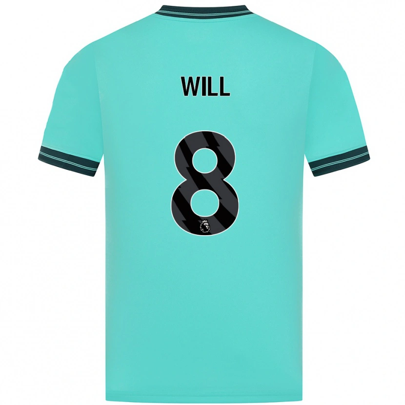 Danxen Mulher Camisola Merrick Will #8 Azul Celeste Verde Alternativa 2025/26 Camisa