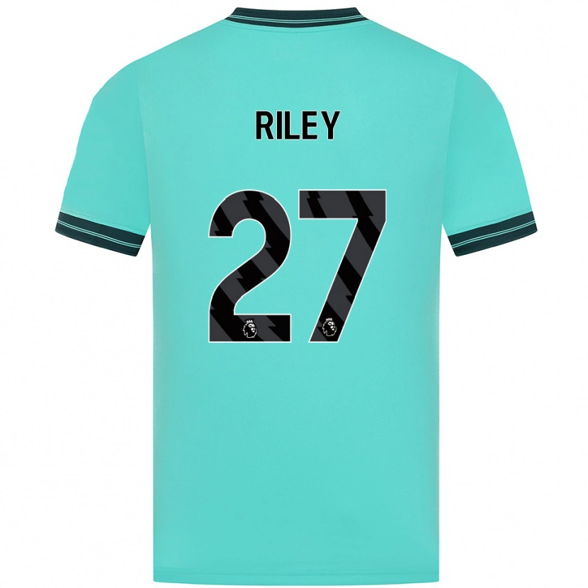 Danxen Mulher Camisola Lauren Riley #27 Azul Celeste Verde Alternativa 2025/26 Camisa