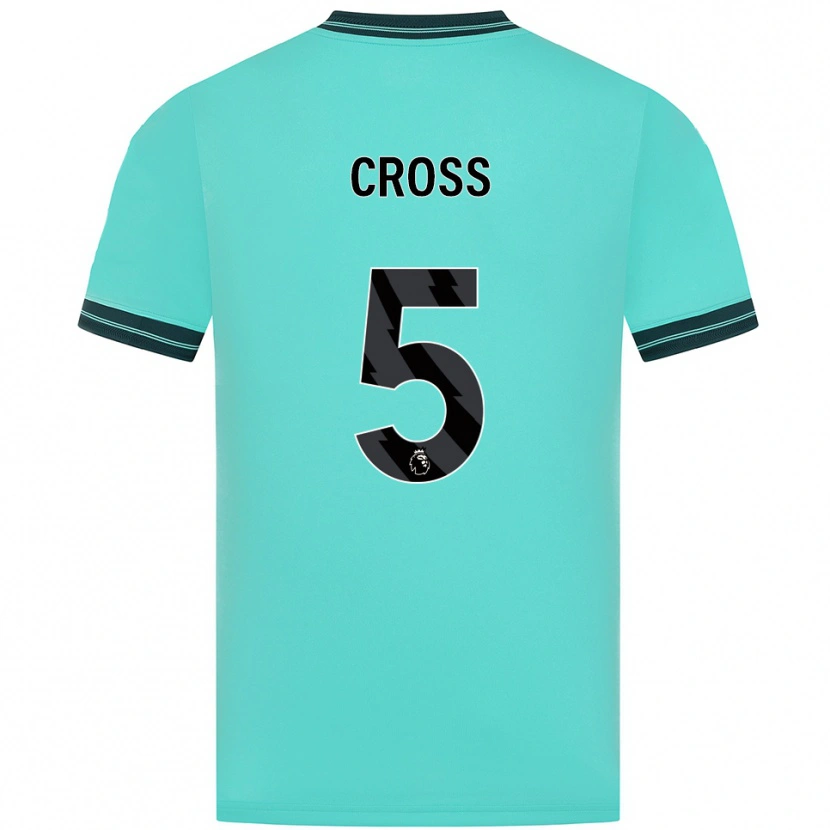 Danxen Mulher Camisola Emma Cross #5 Azul Celeste Verde Alternativa 2025/26 Camisa