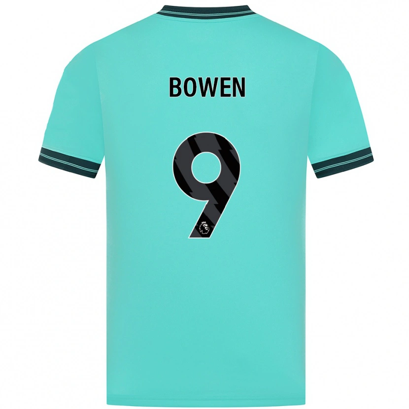Danxen Mulher Camisola Reiss Bowen #9 Azul Celeste Verde Alternativa 2025/26 Camisa