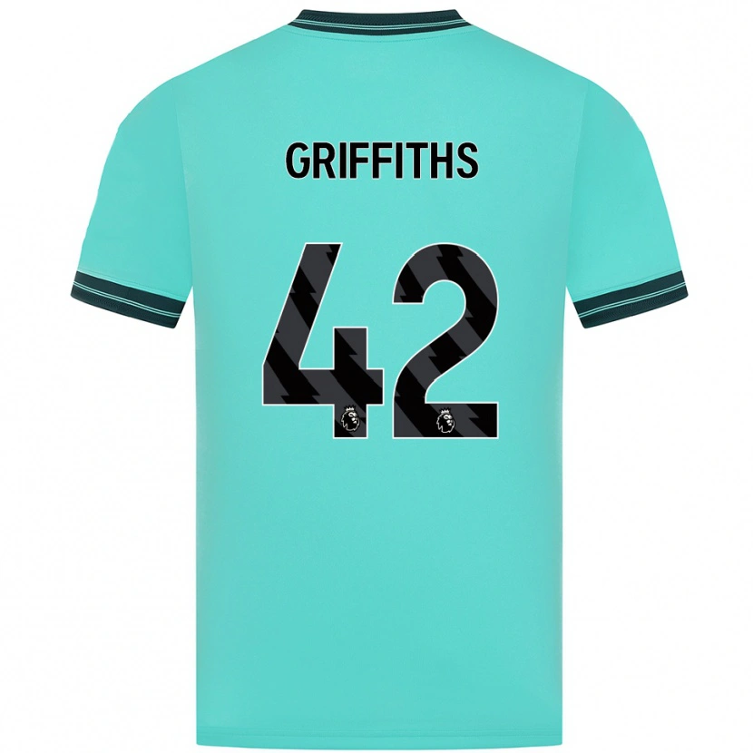 Danxen Mulher Camisola Harvey Griffiths #42 Azul Celeste Verde Alternativa 2025/26 Camisa