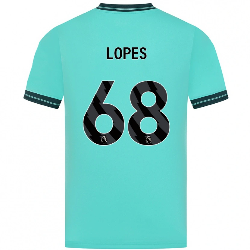 Danxen Mulher Camisola Leo Lopes #68 Azul Celeste Verde Alternativa 2025/26 Camisa