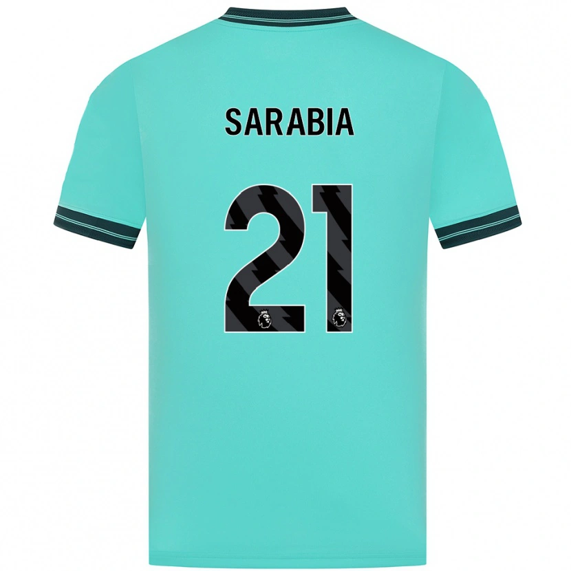 Danxen Mulher Camisola Pablo Sarabia #21 Azul Celeste Verde Alternativa 2025/26 Camisa