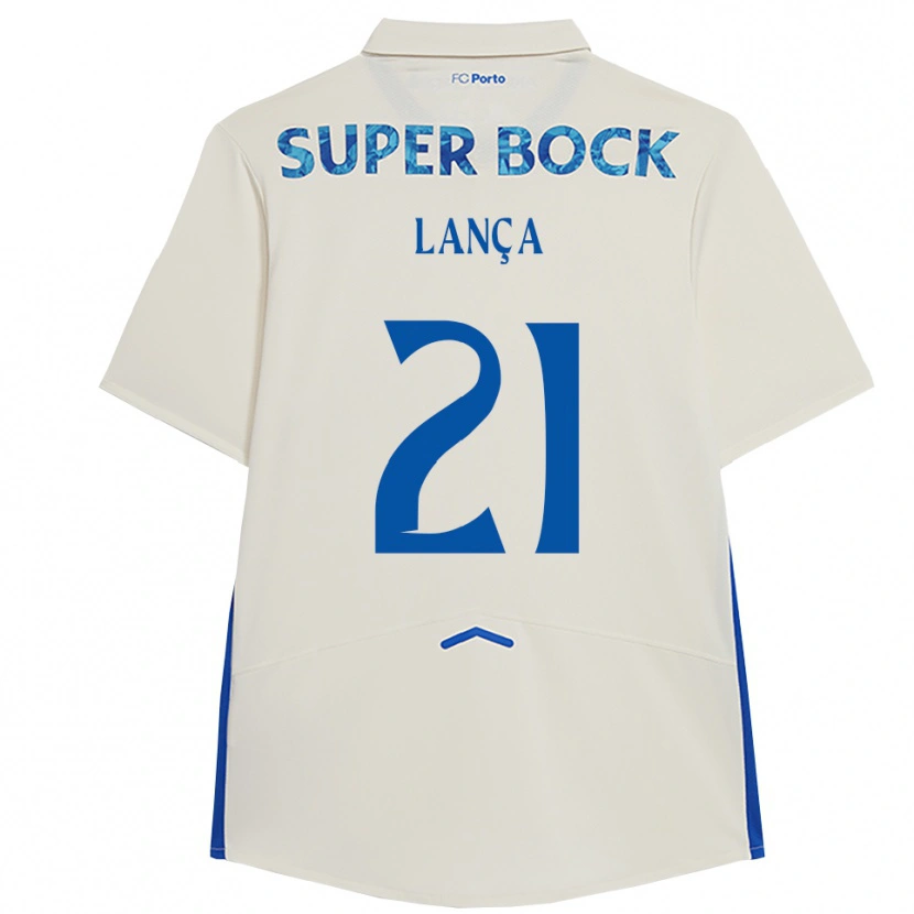 Danxen Mulher Camisola Gabriel Lança #21 Branco Azul Terceiro 2025/26 Camisa