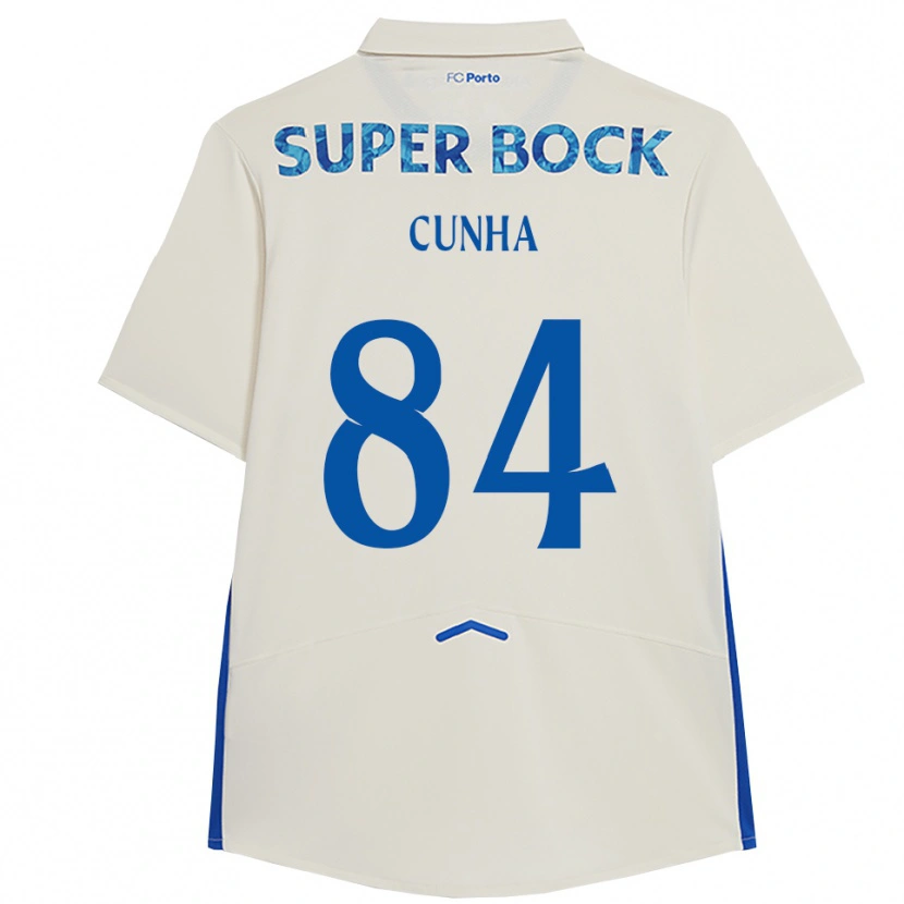 Danxen Mulher Camisola Martim Cunha #84 Branco Azul Terceiro 2025/26 Camisa