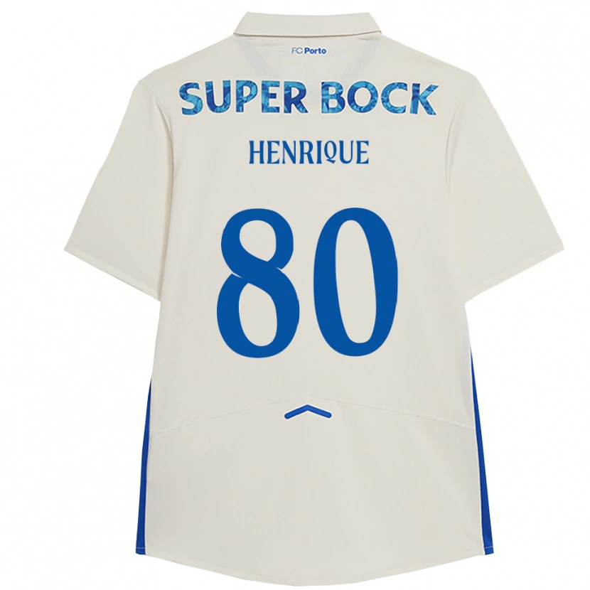 Danxen Mulher Camisola Kaio Henrique #80 Branco Azul Terceiro 2025/26 Camisa