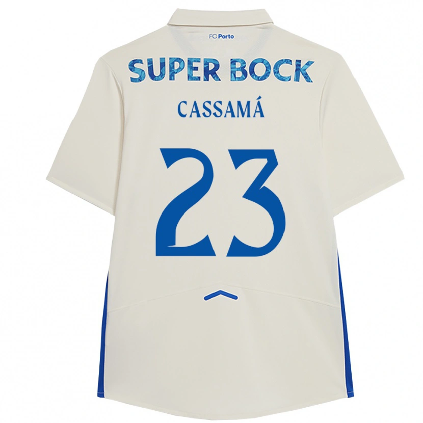 Danxen Mulher Camisola Abdu Cassamá #23 Branco Azul Terceiro 2025/26 Camisa
