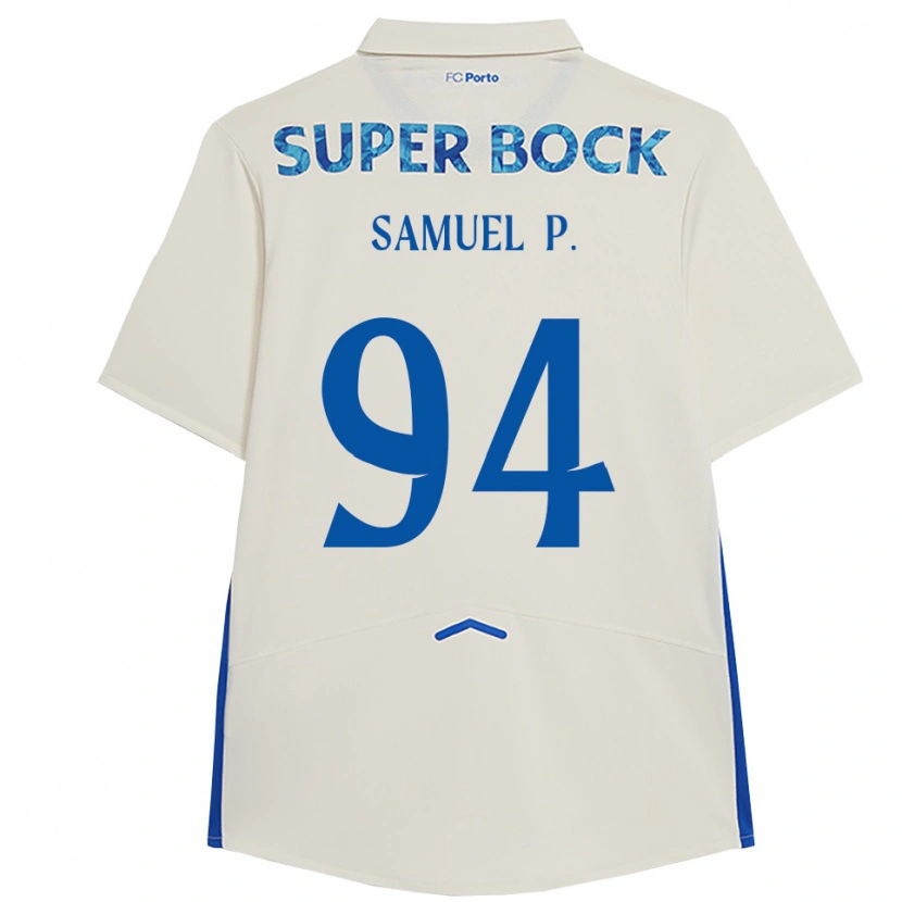 Danxen Mulher Camisola Samuel #94 Branco Azul Terceiro 2025/26 Camisa