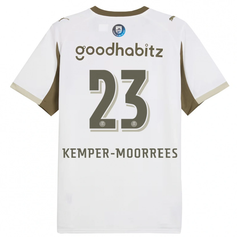 Danxen Mulher Camisola Myrthe Kemper-Moorrees #23 Branco Cinza Terceiro 2025/26 Camisa