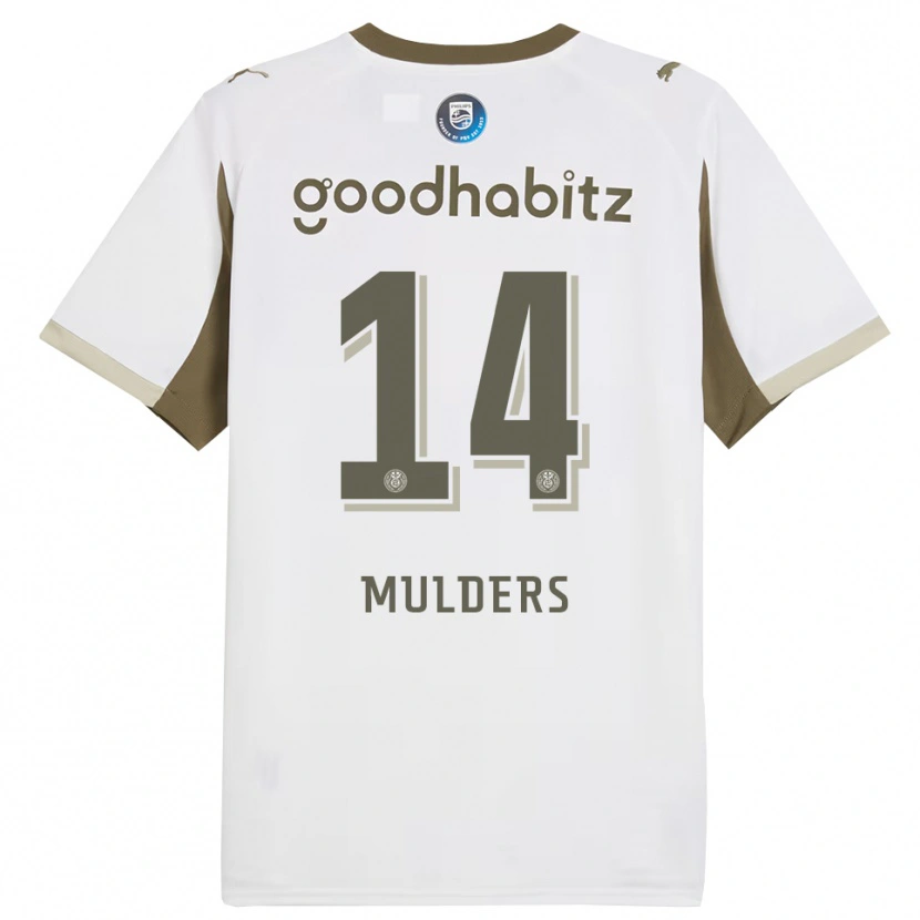Danxen Mulher Camisola Boet Mulders #14 Branco Cinza Terceiro 2025/26 Camisa