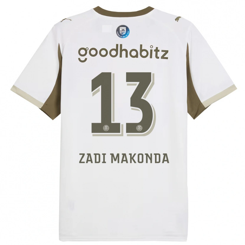 Danxen Mulher Camisola David Zadi Makonda #13 Branco Cinza Terceiro 2025/26 Camisa