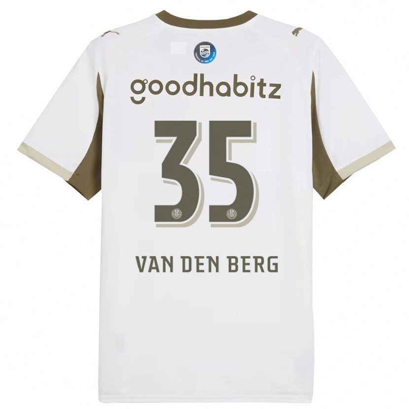 Danxen Mulher Camisola Joel Van Den Berg #35 Branco Cinza Terceiro 2025/26 Camisa