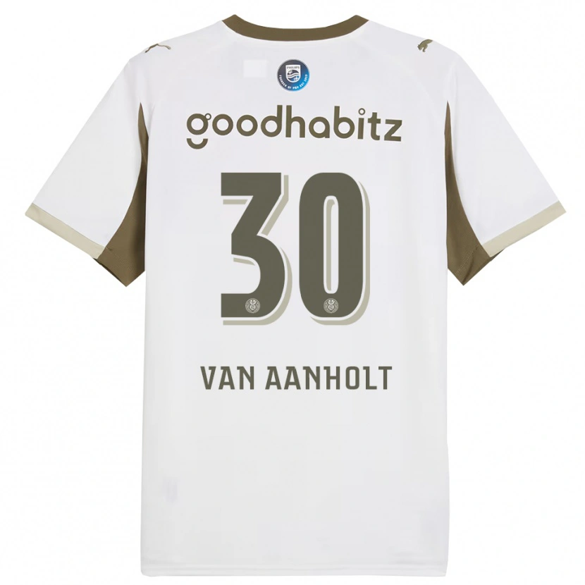 Danxen Mulher Camisola Patrick Van Aanholt #30 Branco Cinza Terceiro 2025/26 Camisa