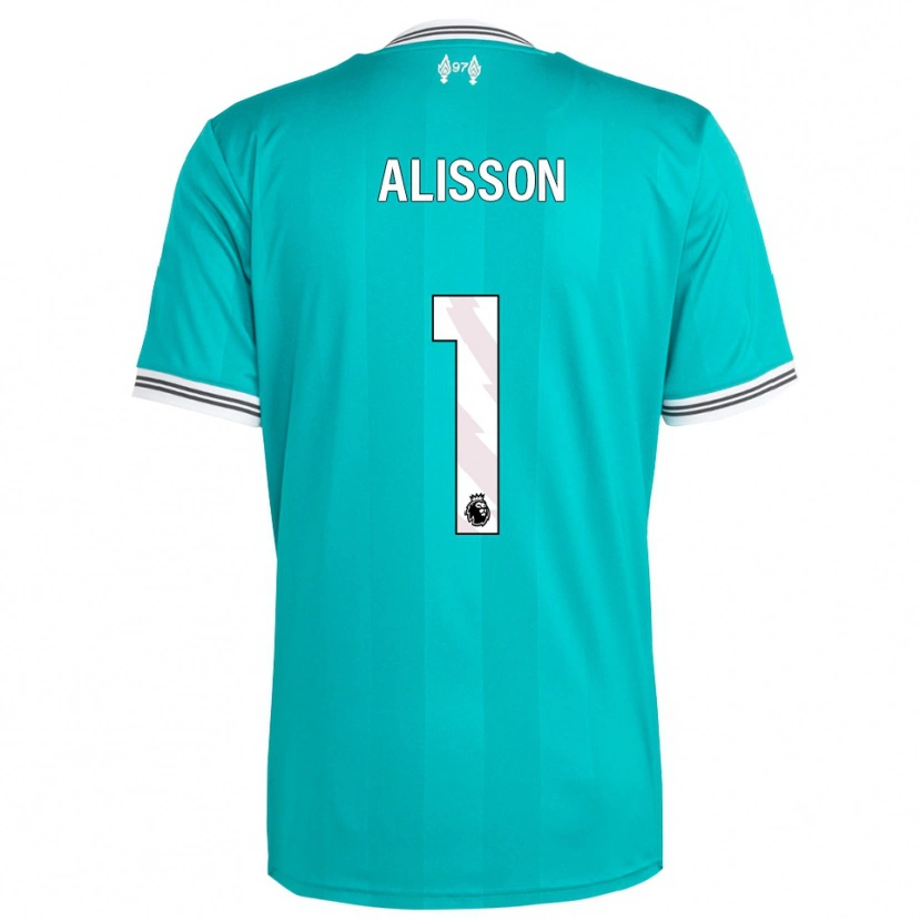 Danxen Mulher Camisola Alisson #1 Verde Branco Terceiro 2025/26 Camisa