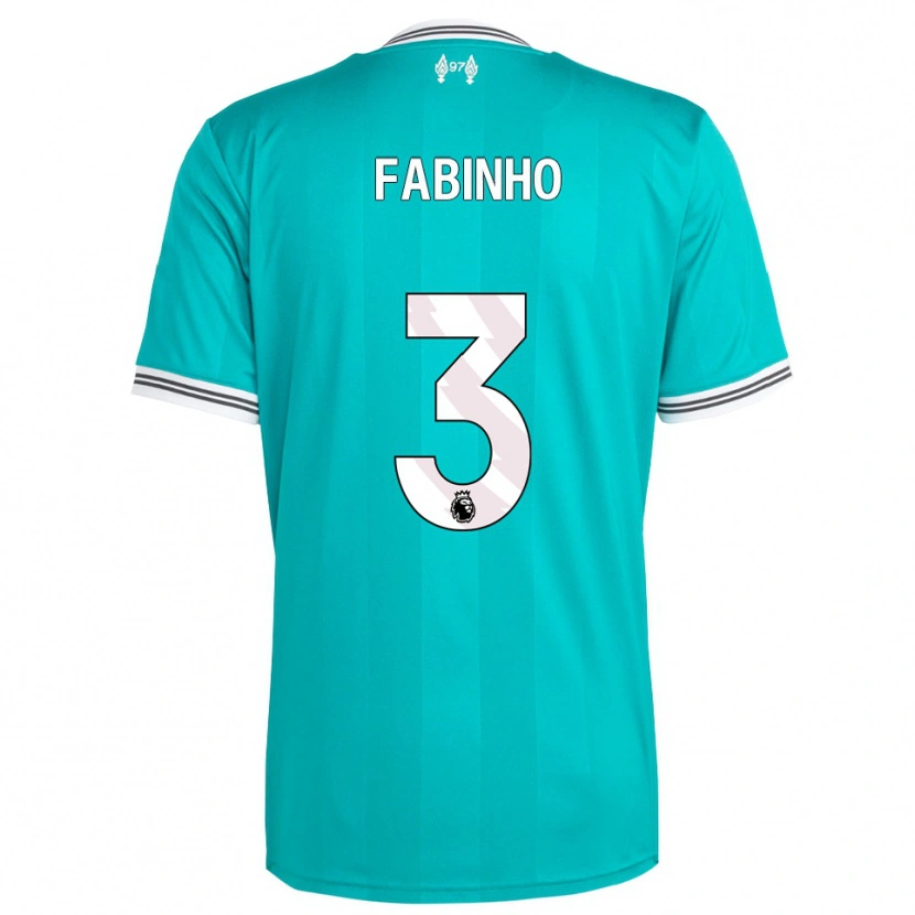 Danxen Mulher Camisola Fabinho #3 Verde Branco Terceiro 2025/26 Camisa