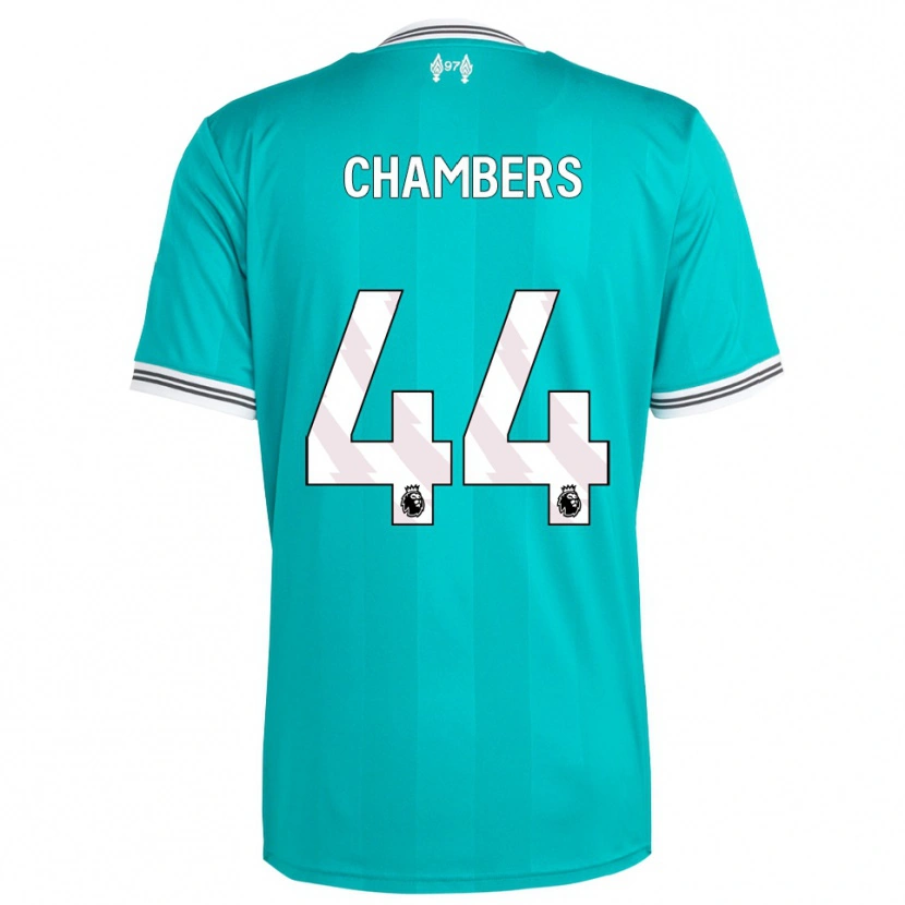 Danxen Mulher Camisola Luke Chambers #44 Verde Branco Terceiro 2025/26 Camisa