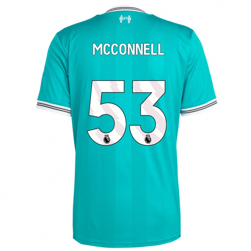Danxen Mulher Camisola James Mcconnell #53 Verde Branco Terceiro 2025/26 Camisa