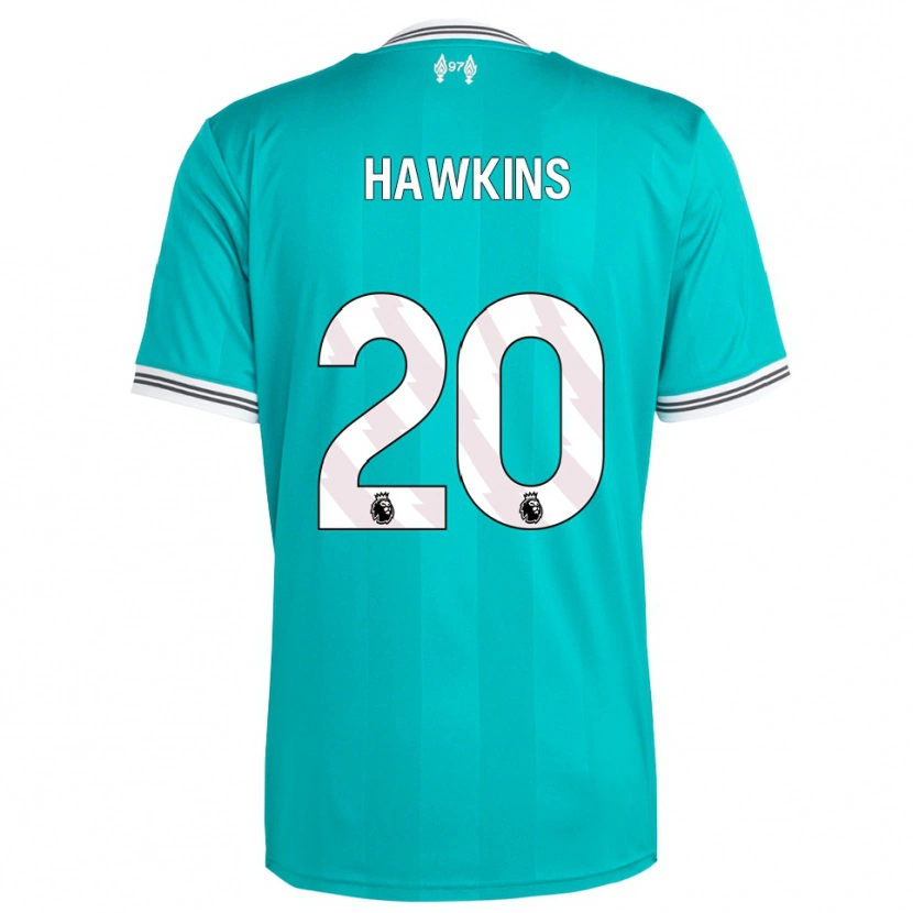 Danxen Mulher Camisola Max Hawkins #20 Verde Branco Terceiro 2025/26 Camisa