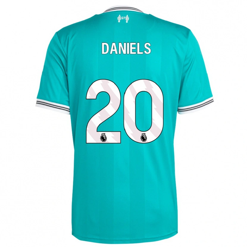 Danxen Mulher Camisola Yana Daniels #20 Verde Branco Terceiro 2025/26 Camisa
