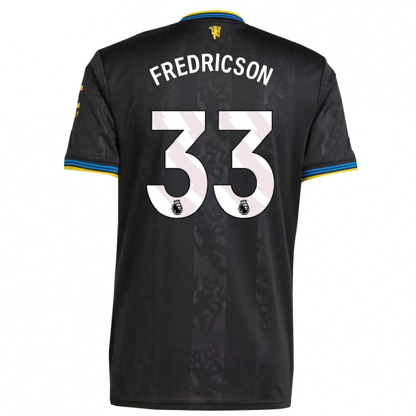 Danxen Mulher Camisola Tyler Fredricson #33 Preto Amarelo Azul Terceiro 2025/26 Camisa