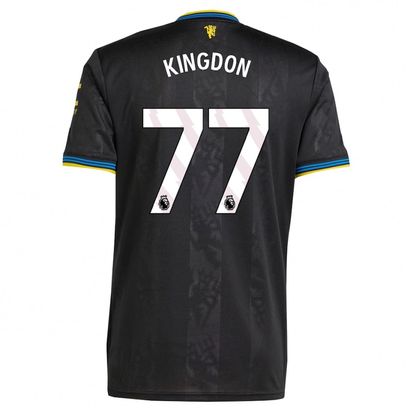 Danxen Mulher Camisola Jack Kingdon #77 Preto Amarelo Azul Terceiro 2025/26 Camisa