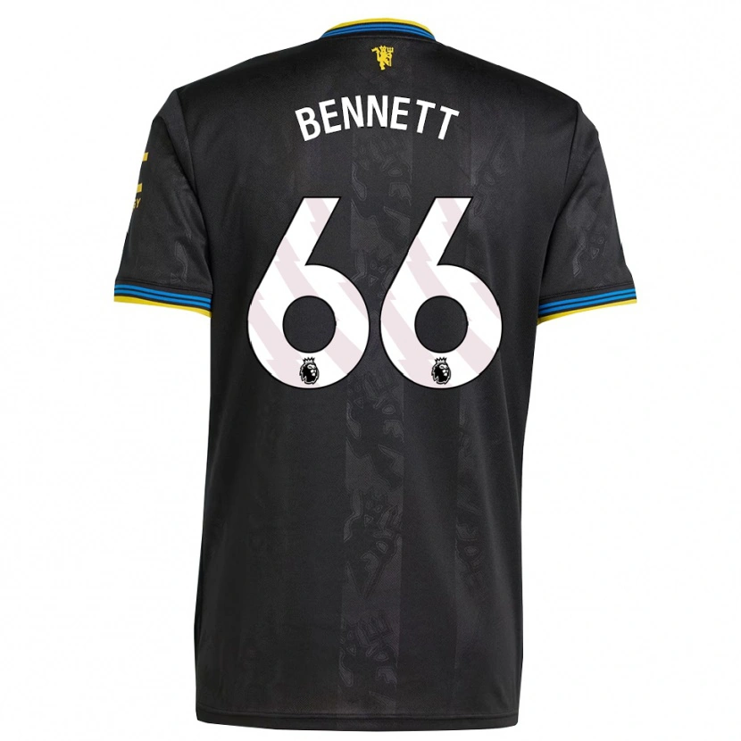 Danxen Mulher Camisola Rhys Bennett #66 Preto Amarelo Azul Terceiro 2025/26 Camisa
