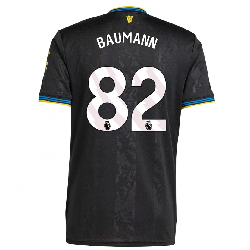 Danxen Mulher Camisola Zach Baumann #82 Preto Amarelo Azul Terceiro 2025/26 Camisa