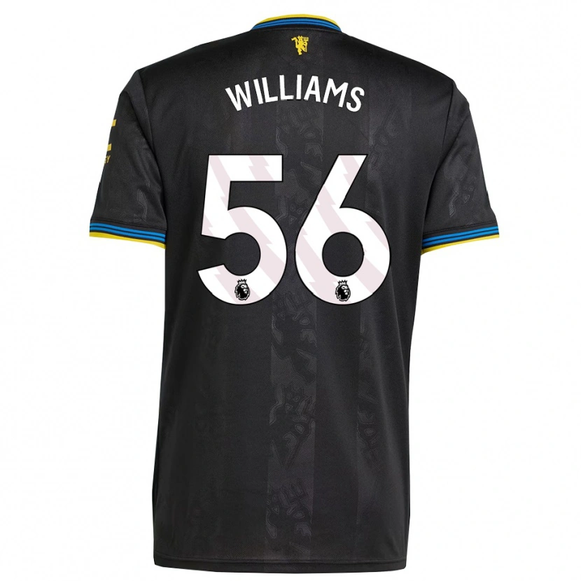 Danxen Mulher Camisola Ethan Williams #56 Preto Amarelo Azul Terceiro 2025/26 Camisa