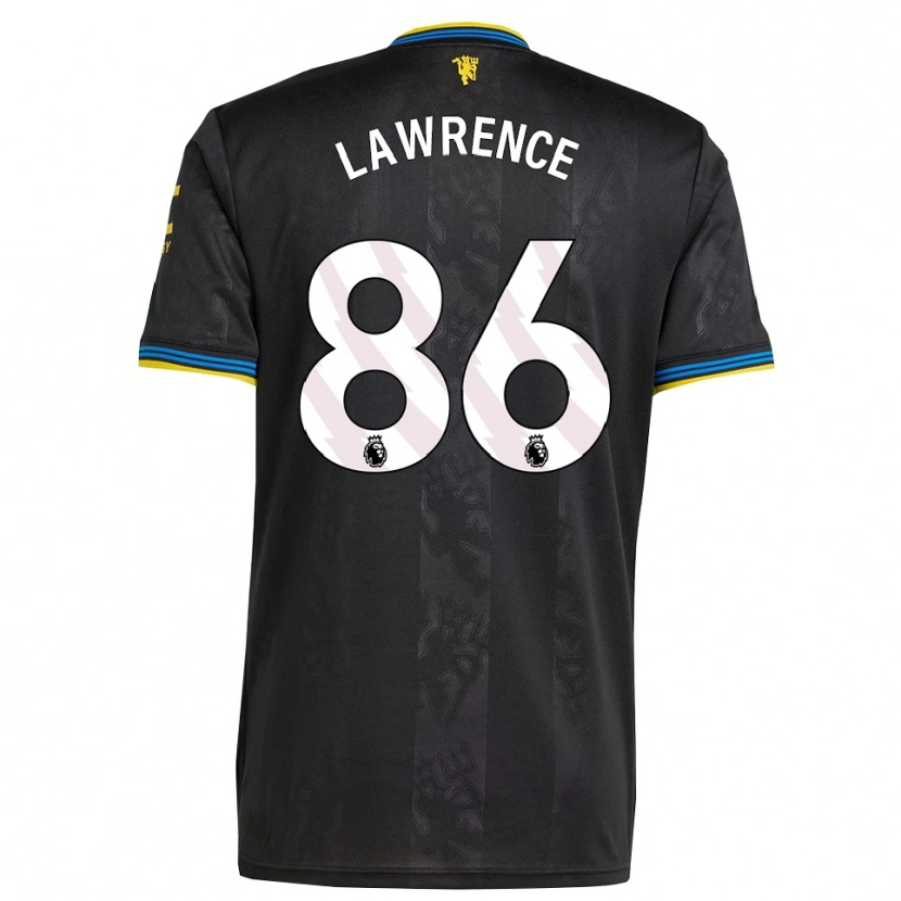 Danxen Mulher Camisola Marcus Lawrence #86 Preto Amarelo Azul Terceiro 2025/26 Camisa