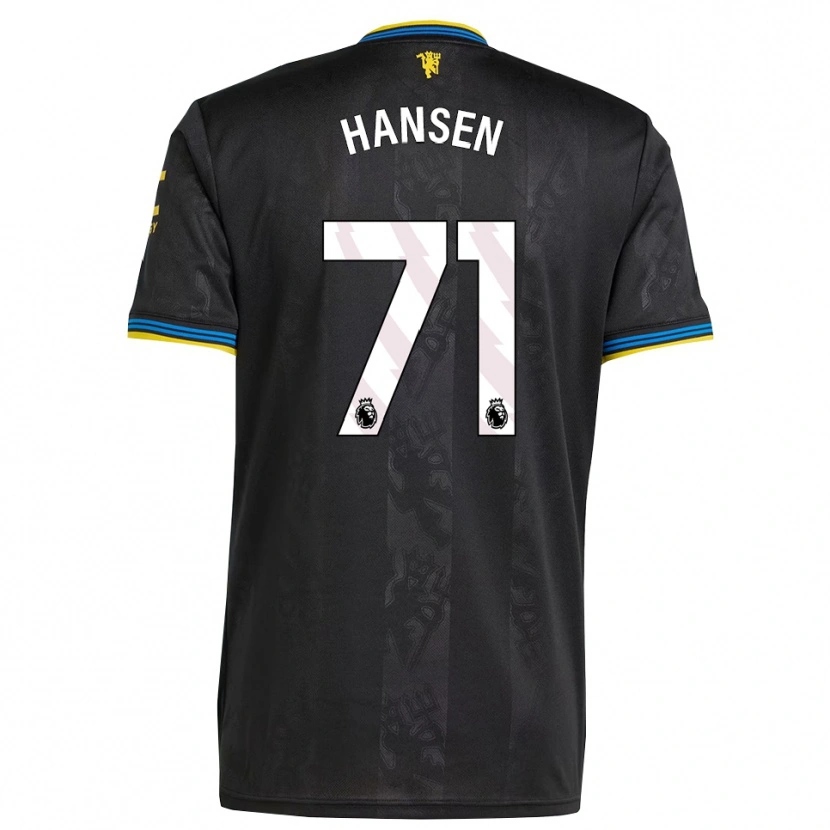 Danxen Mulher Camisola Isak Hansen-Aaroen #71 Preto Amarelo Azul Terceiro 2025/26 Camisa