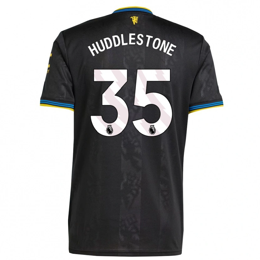 Danxen Mulher Camisola Tom Huddlestone #35 Preto Amarelo Azul Terceiro 2025/26 Camisa