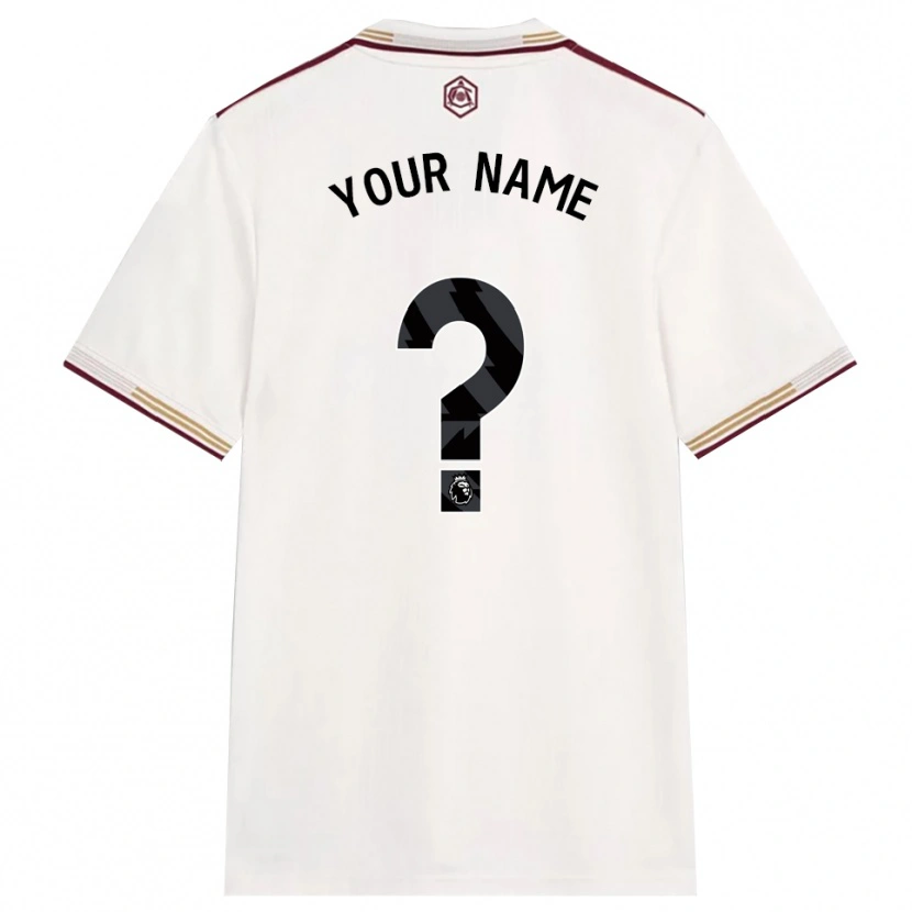 Danxen Mulher Camisola Seu Nome #0 Branco Sujo Borgonha Terceiro 2025/26 Camisa