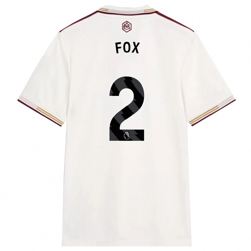 Danxen Mulher Camisola Emily Fox #2 Branco Sujo Borgonha Terceiro 2025/26 Camisa