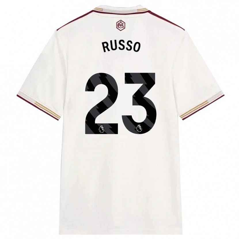 Danxen Mulher Camisola Alessia Russo #23 Branco Sujo Borgonha Terceiro 2025/26 Camisa