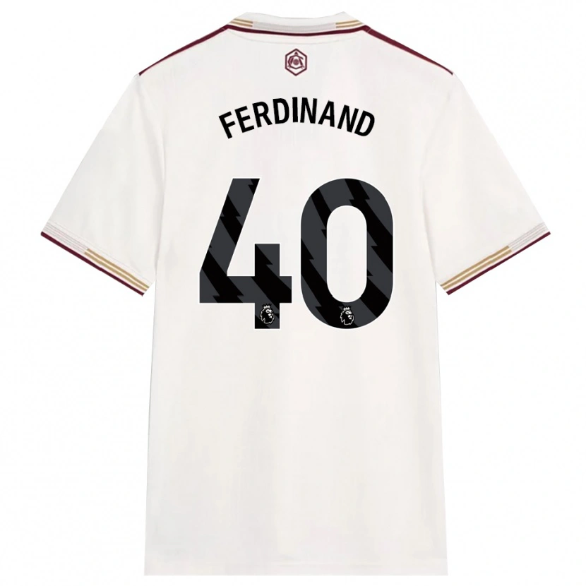 Danxen Mulher Camisola Sebastian Ferdinand #40 Branco Sujo Borgonha Terceiro 2025/26 Camisa