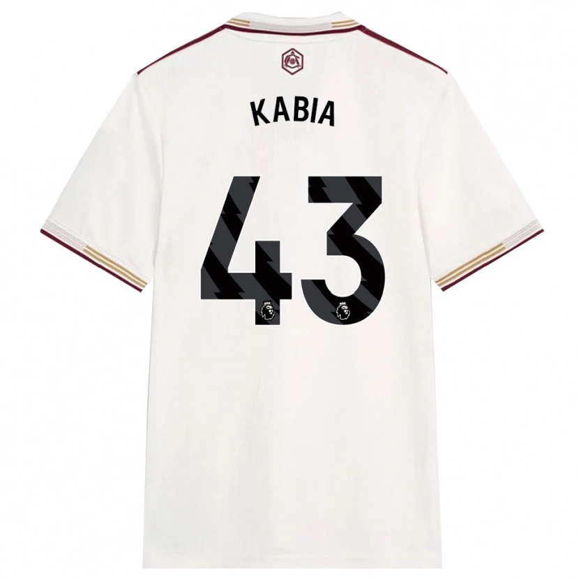 Danxen Mulher Camisola Ismeal Kabia #43 Branco Sujo Borgonha Terceiro 2025/26 Camisa