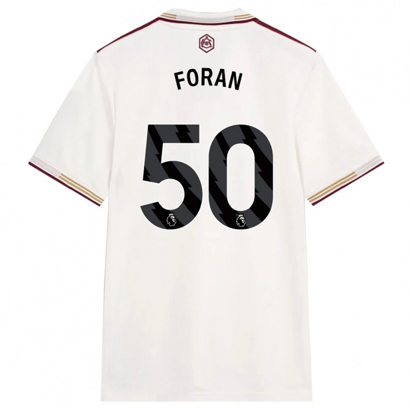 Danxen Mulher Camisola Taylor Foran #50 Branco Sujo Borgonha Terceiro 2025/26 Camisa