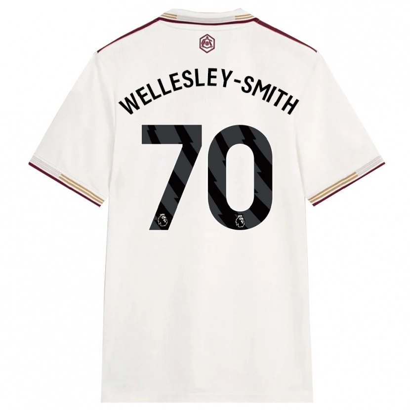 Danxen Mulher Camisola Cecily Wellesley-Smith #70 Branco Sujo Borgonha Terceiro 2025/26 Camisa