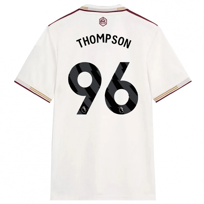 Danxen Mulher Camisola Kyran Thompson #96 Branco Sujo Borgonha Terceiro 2025/26 Camisa