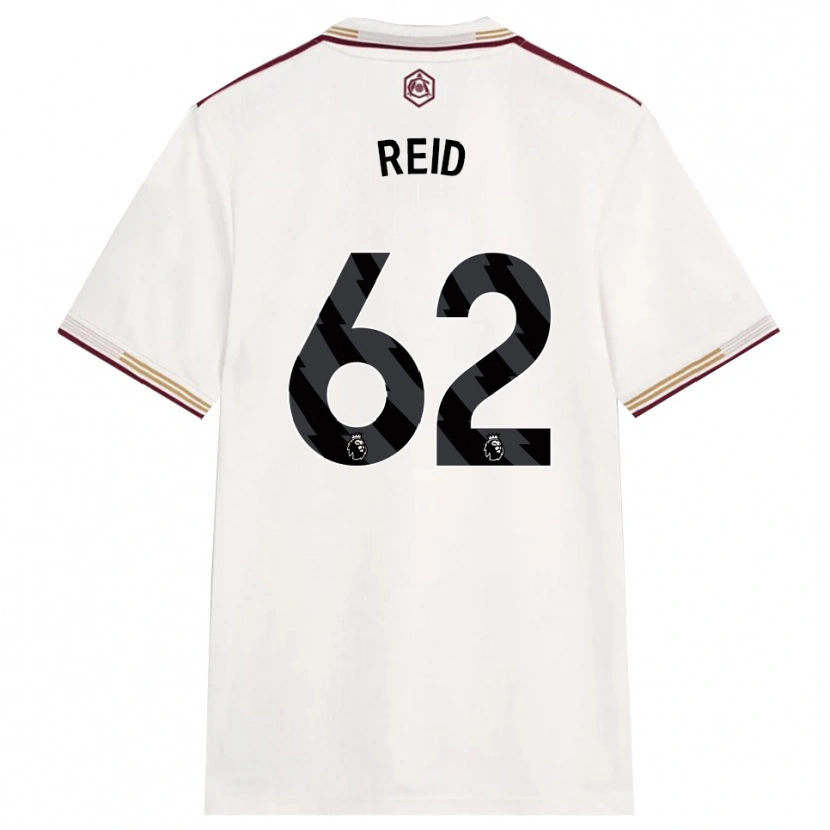 Danxen Mulher Camisola Katie Reid #62 Branco Sujo Borgonha Terceiro 2025/26 Camisa