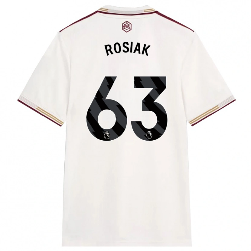 Danxen Mulher Camisola Michal Rosiak #63 Branco Sujo Borgonha Terceiro 2025/26 Camisa