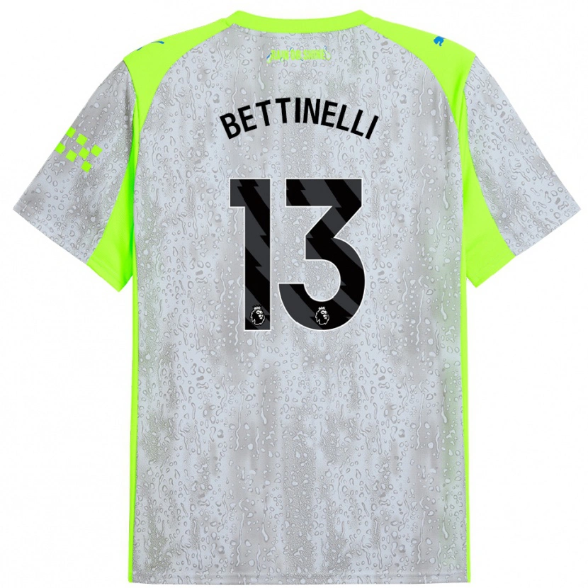 Danxen Mulher Camisola Marcus Bettinelli #13 Cinza Amarelo Terceiro 2025/26 Camisa