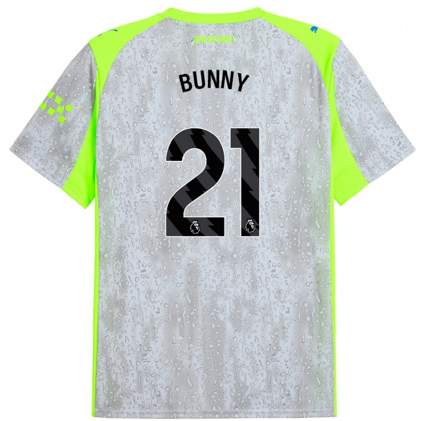 Danxen Mulher Camisola Khadija Shaw #21 Cinza Amarelo Terceiro 2025/26 Camisa