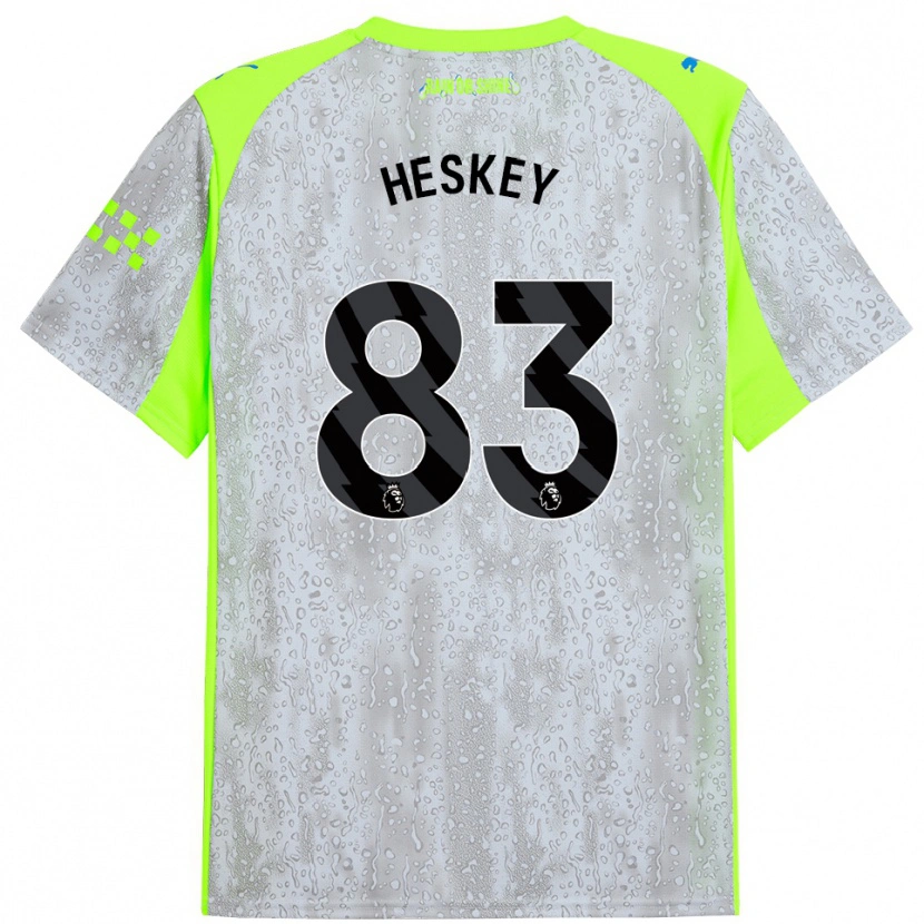 Danxen Mulher Camisola Reigan Heskey #83 Cinza Amarelo Terceiro 2025/26 Camisa
