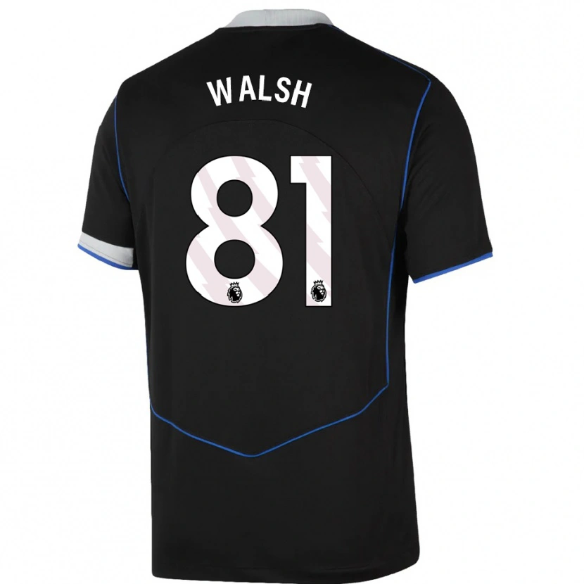 Danxen Mulher Camisola Reggie Walsh #81 Preto Azul Prata Terceiro 2025/26 Camisa