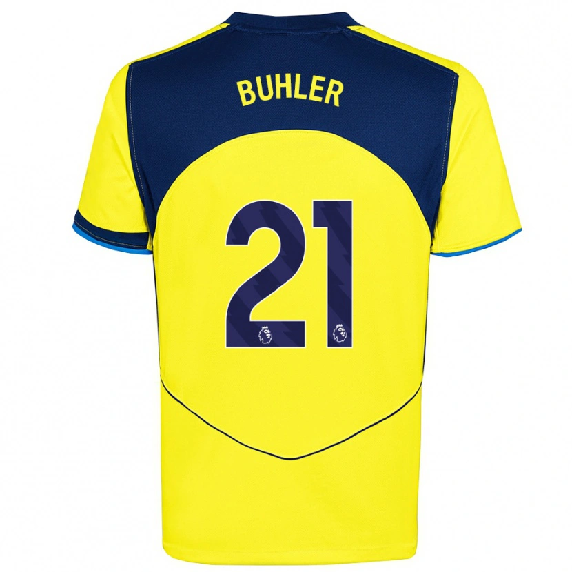 Danxen Mulher Camisola Luana Bühler #21 Amarelo Marinho Terceiro 2025/26 Camisa