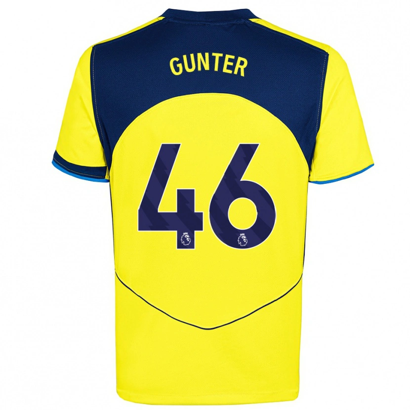 Danxen Mulher Camisola Luca Gunter #46 Amarelo Marinho Terceiro 2025/26 Camisa